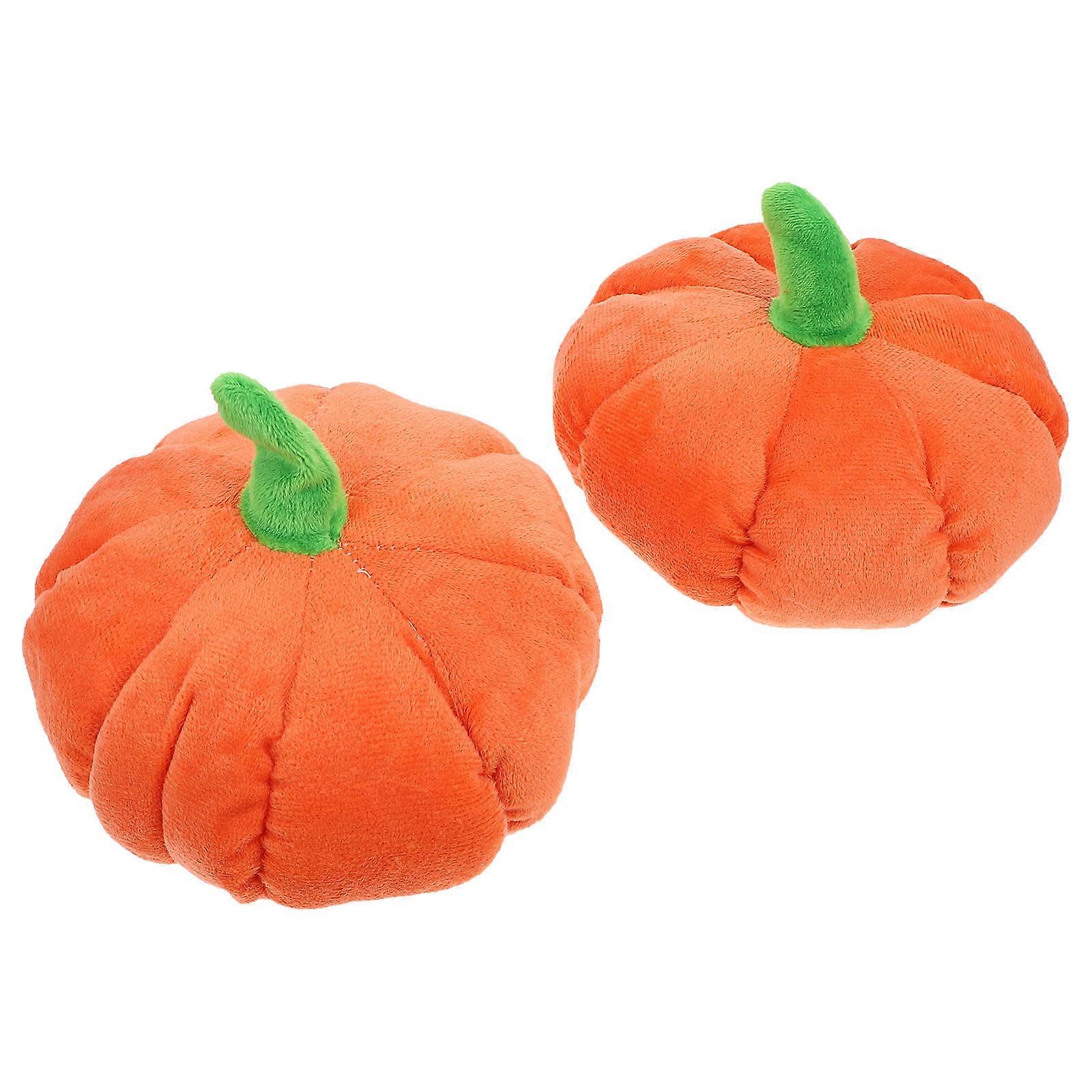Miniature Pumpkin Figurines 2Pcs Realistic Props Perfect For Autumn Festivities Family Gatherings Green PP Cotton