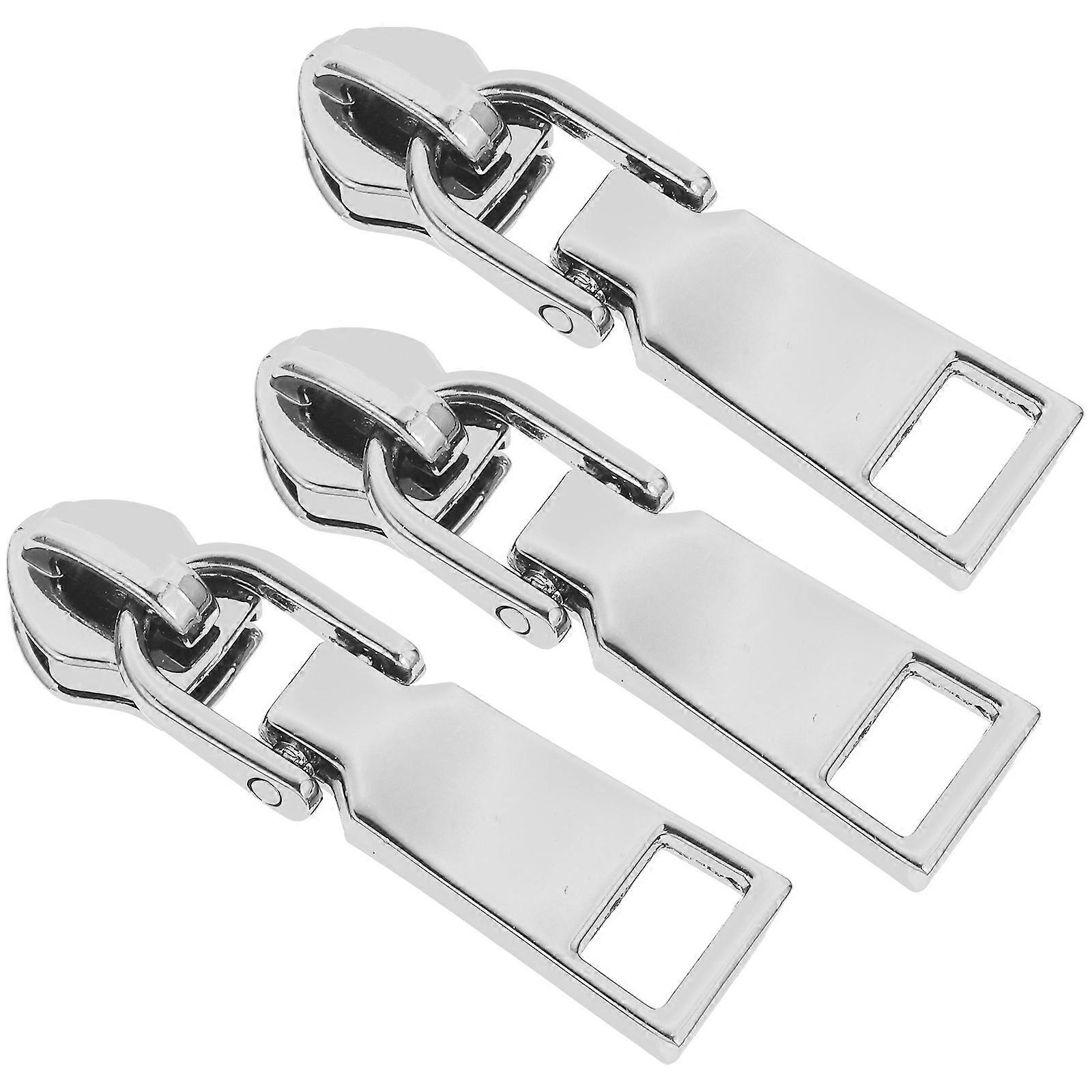 Zipper Replacement Pullers 10 Pcs Zinc Alloy Zipper Pull Tabs For Luggage And Backpack Daily Use Silver Durable Usage