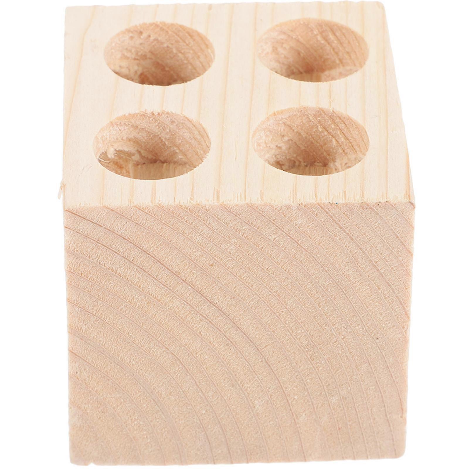 Wooden Parrot Perch Toy for Small Birds to Chew and Play Beige Color Improve Intelligence