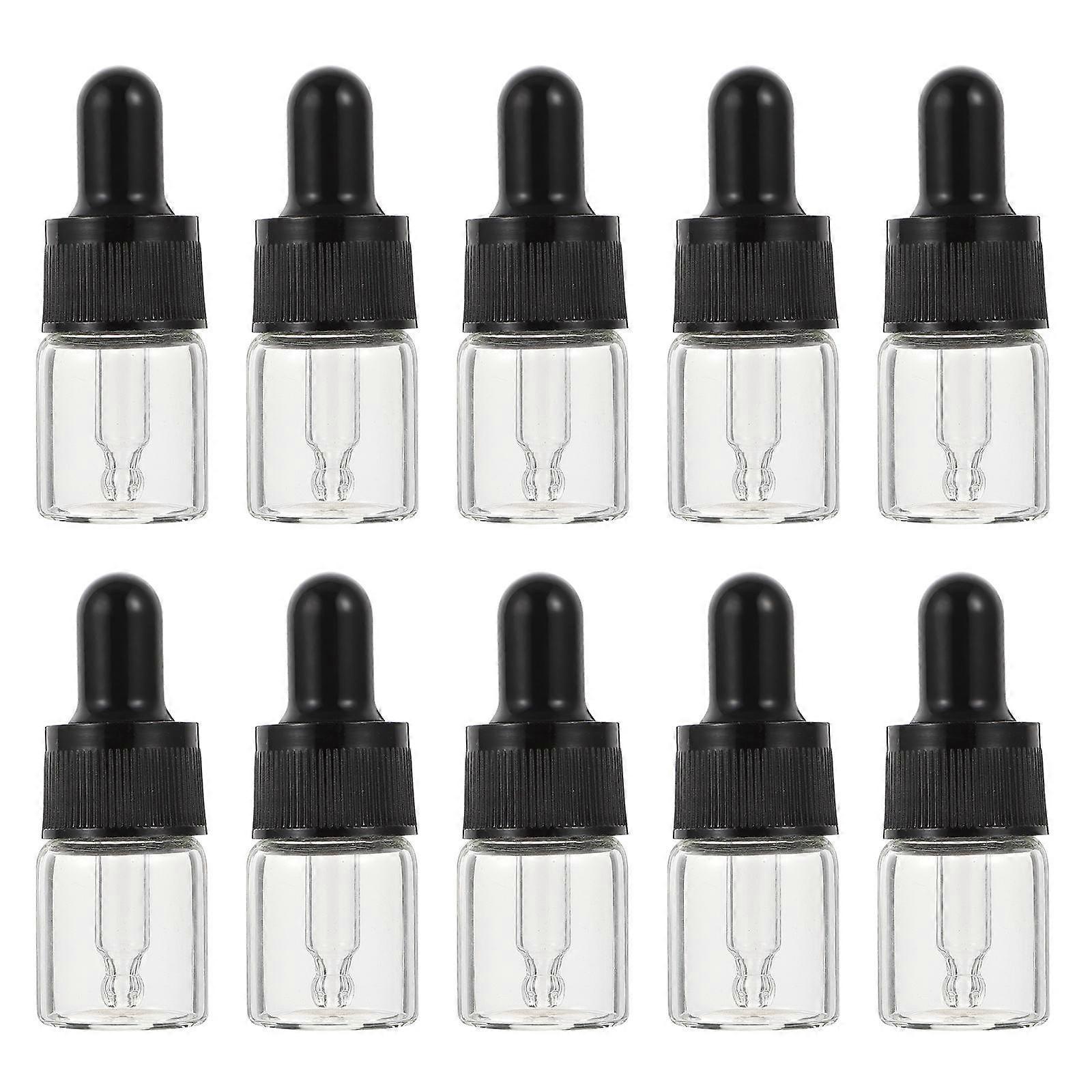 10Pcs Glass Dropper Bottles for Essential Oils Multi Function Assorted Color Tight Sealing