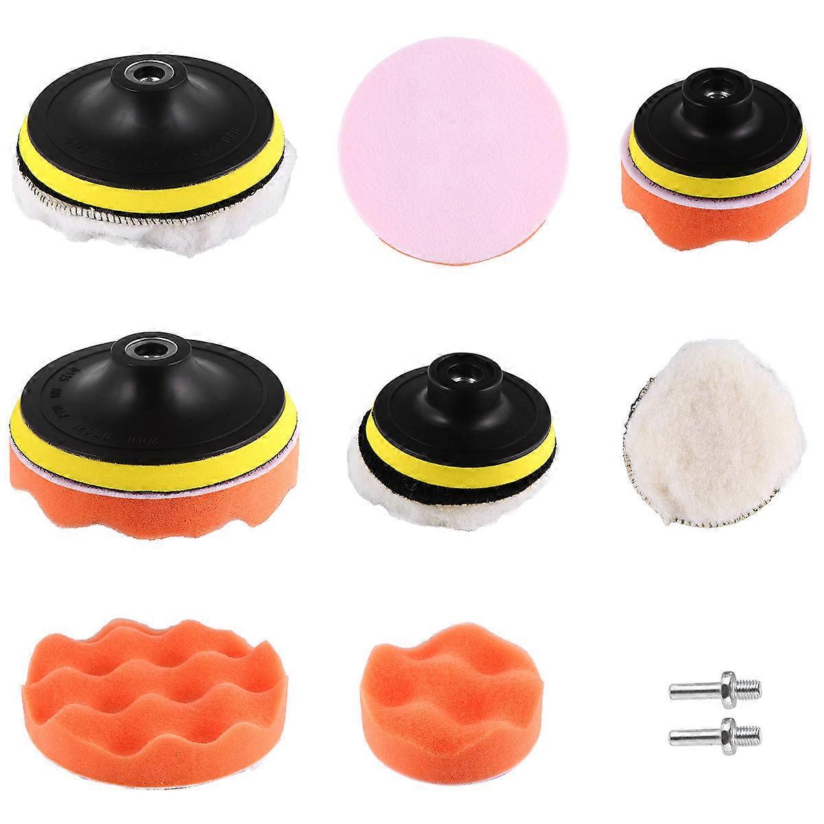 Drill Polishing Pads Kit Featuring 16 Pcs Optimal For Plastic Polishing With Durable Orange Material Design