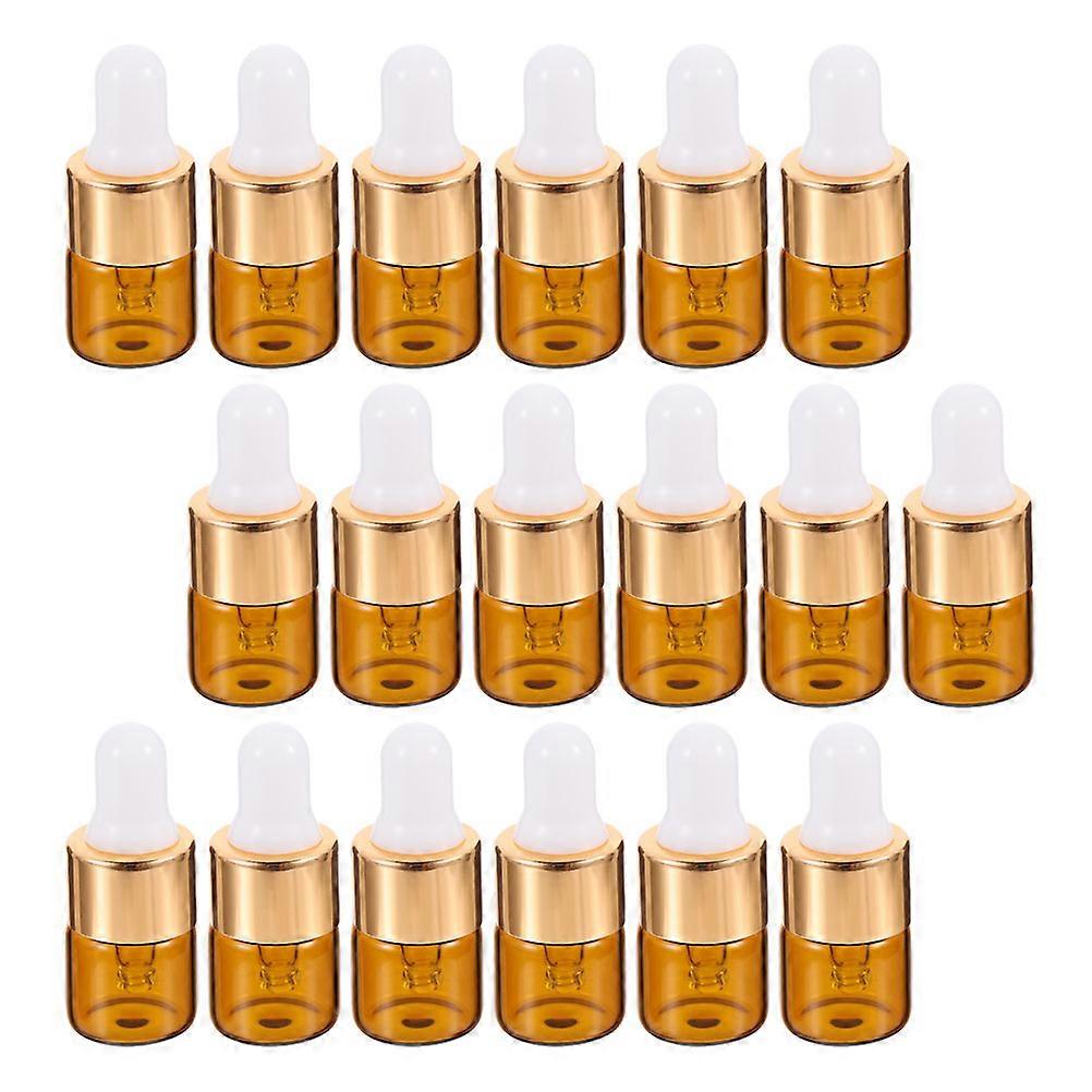 25pcs 1ml Glass Bottles with Droppers Multipurpose Refillable Sub Bottles