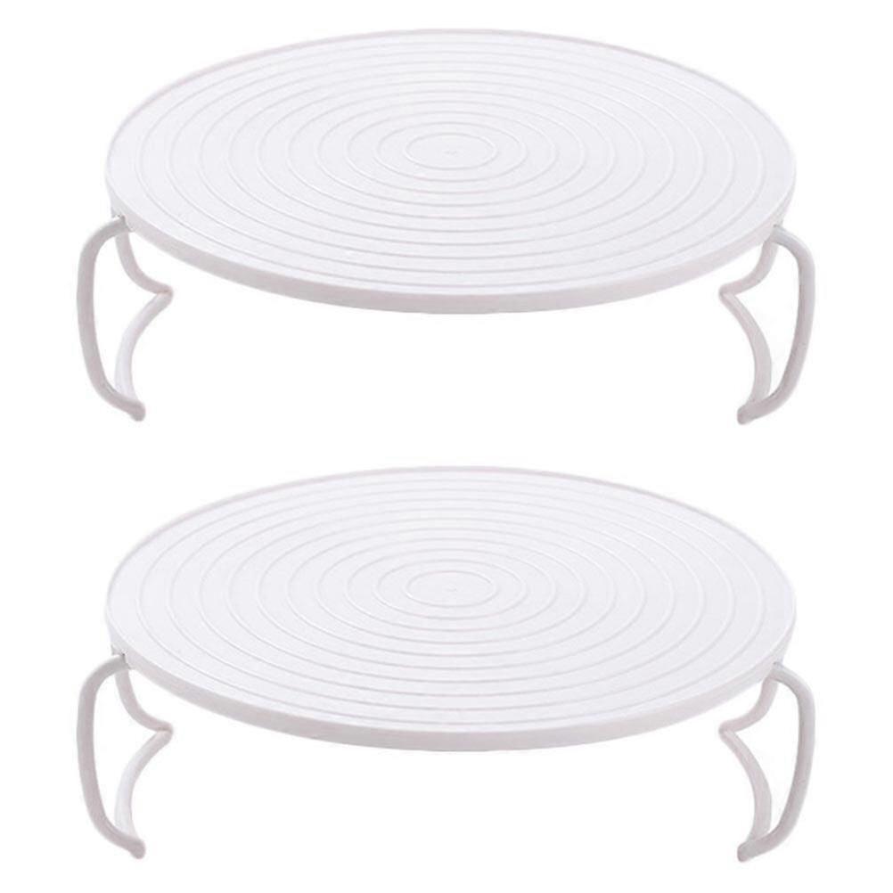 2pcs Rouded Mircrowave Oven Rack Layered Steaming Tray Kitchen Accessory