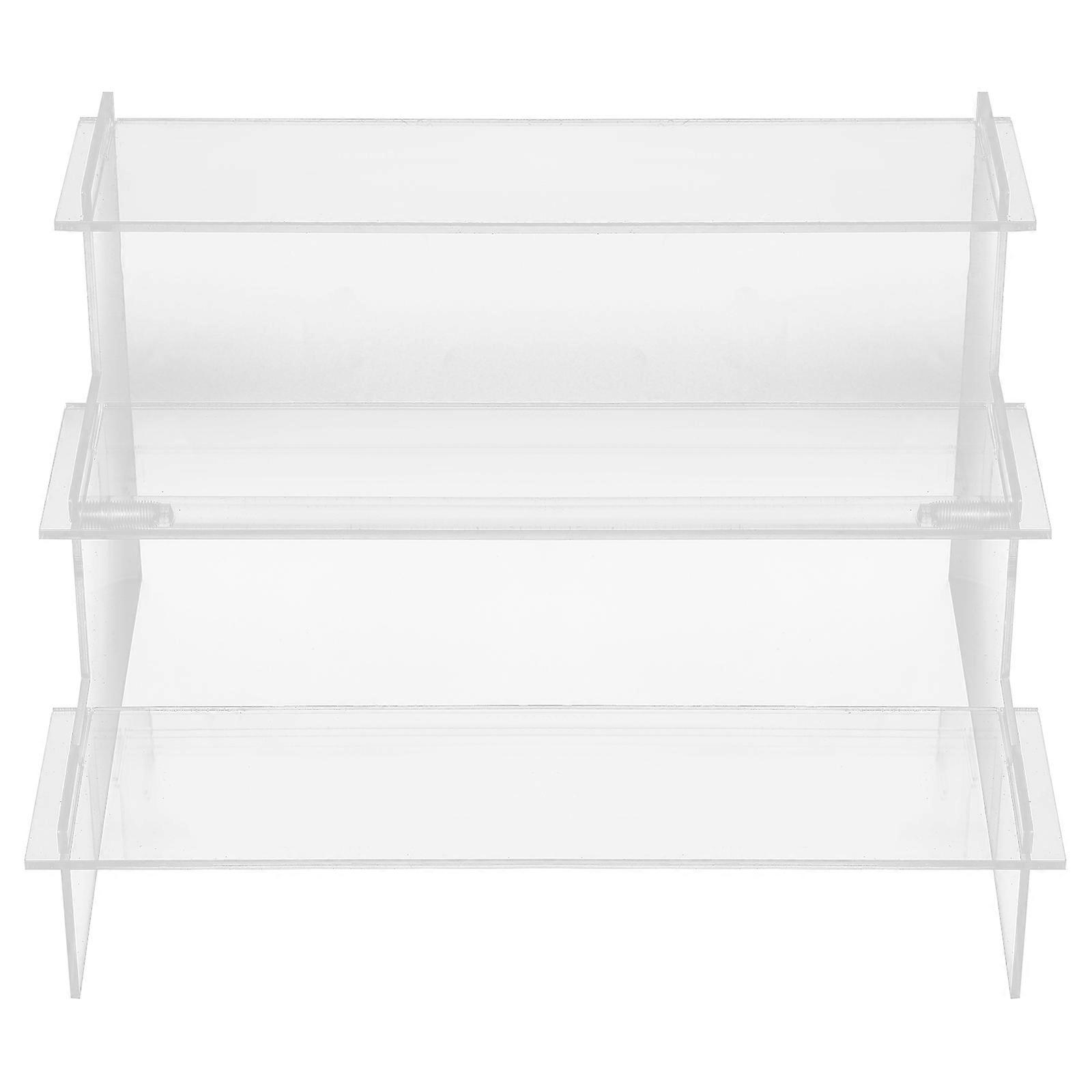 Acrylic Display Riser Shelf Multi Functional Organizer for Perfumes, Cupcakes & Figurines Decorative Storage Home & Retail Use