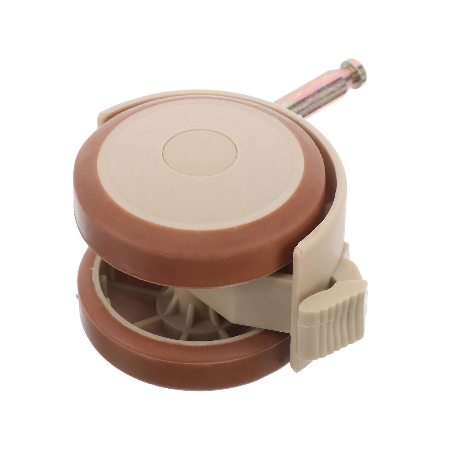 2pcs Universal Rubber Casters Wheels with Brakes Swivel Design for Crib Furniture Kitchen Cabinet Table Desk Shelf Replacement