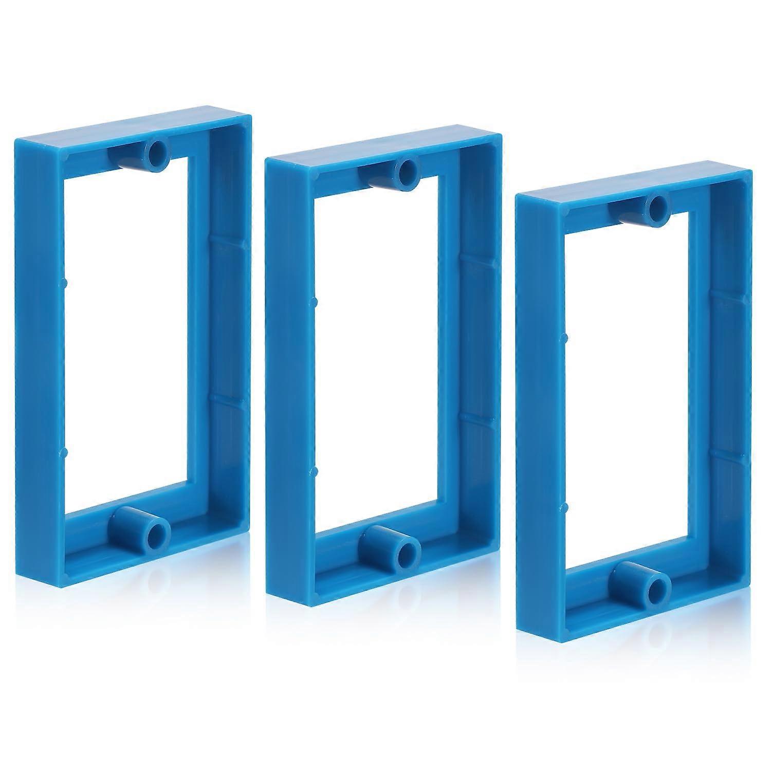 Single Gang Socket Extension 3-Piece Set, 1/2-Inch Electrical Box Extension, Blue Junction Box Extension Socket Switch
