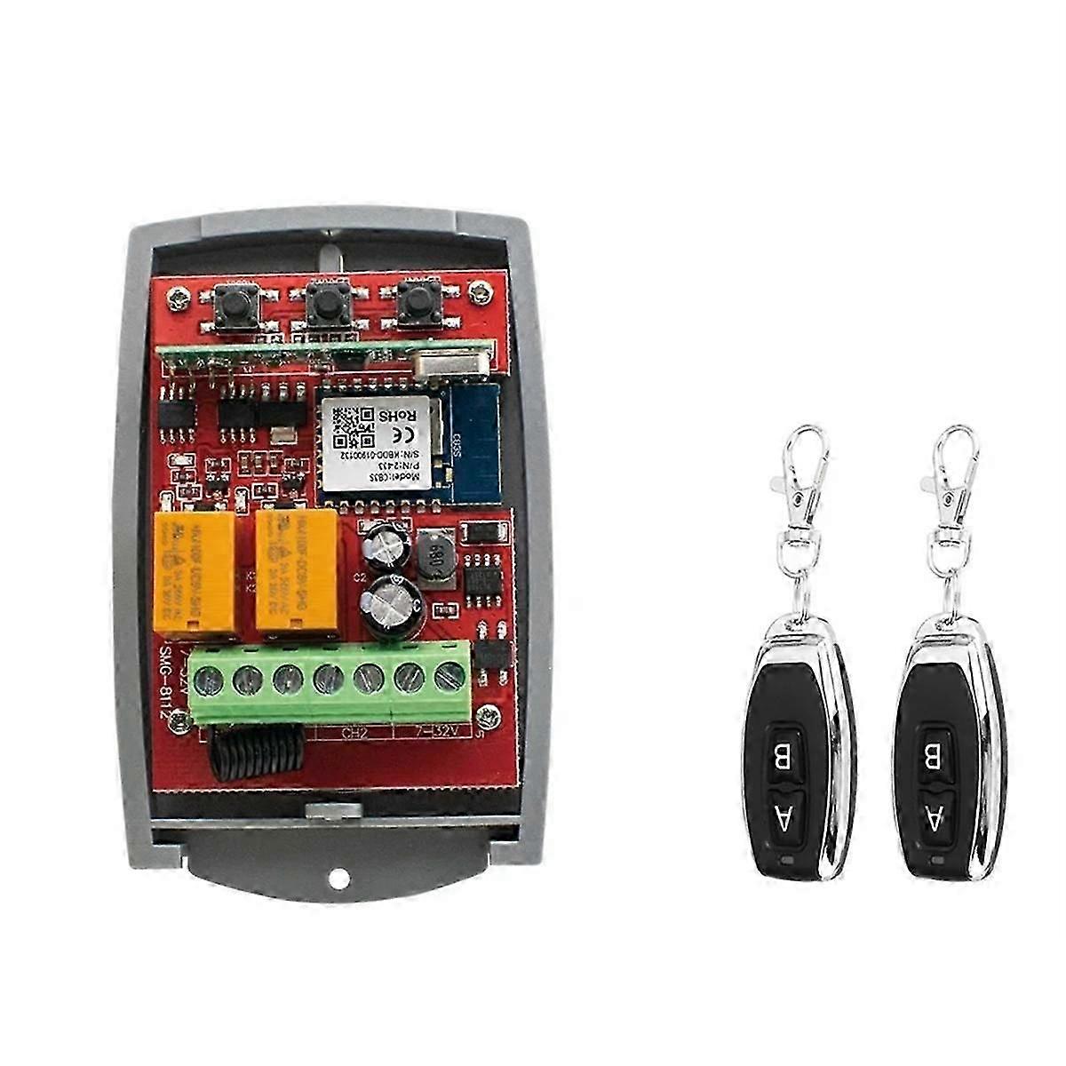 Exquisite Wifi 433MHz Rolling Code Garage Door Remote Control RF Receiver Smart Switch Relay 7-32V Smart Life APP