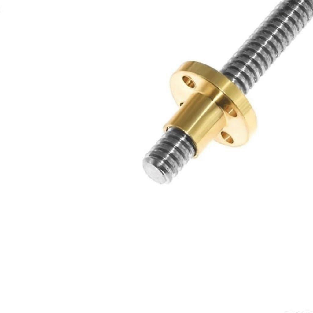 T10 304 Stainless Steel Lead Screw with Brass Nut – 8mm Pitch, 2mm Pitch, 550mm Length for 3D Printers and Linear Guides