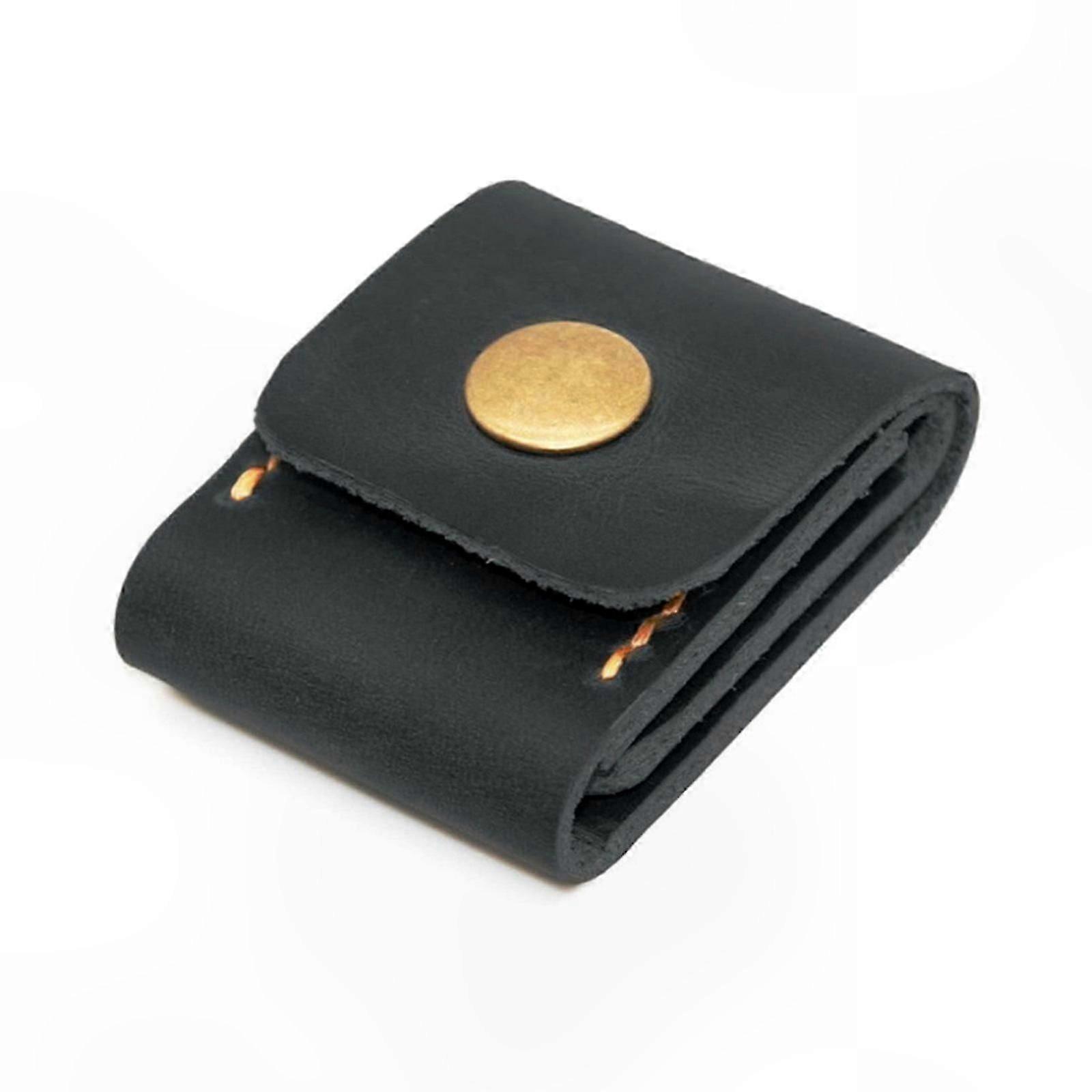 Leather Guitar Pick Case with Storage for Plectrums and Accessories