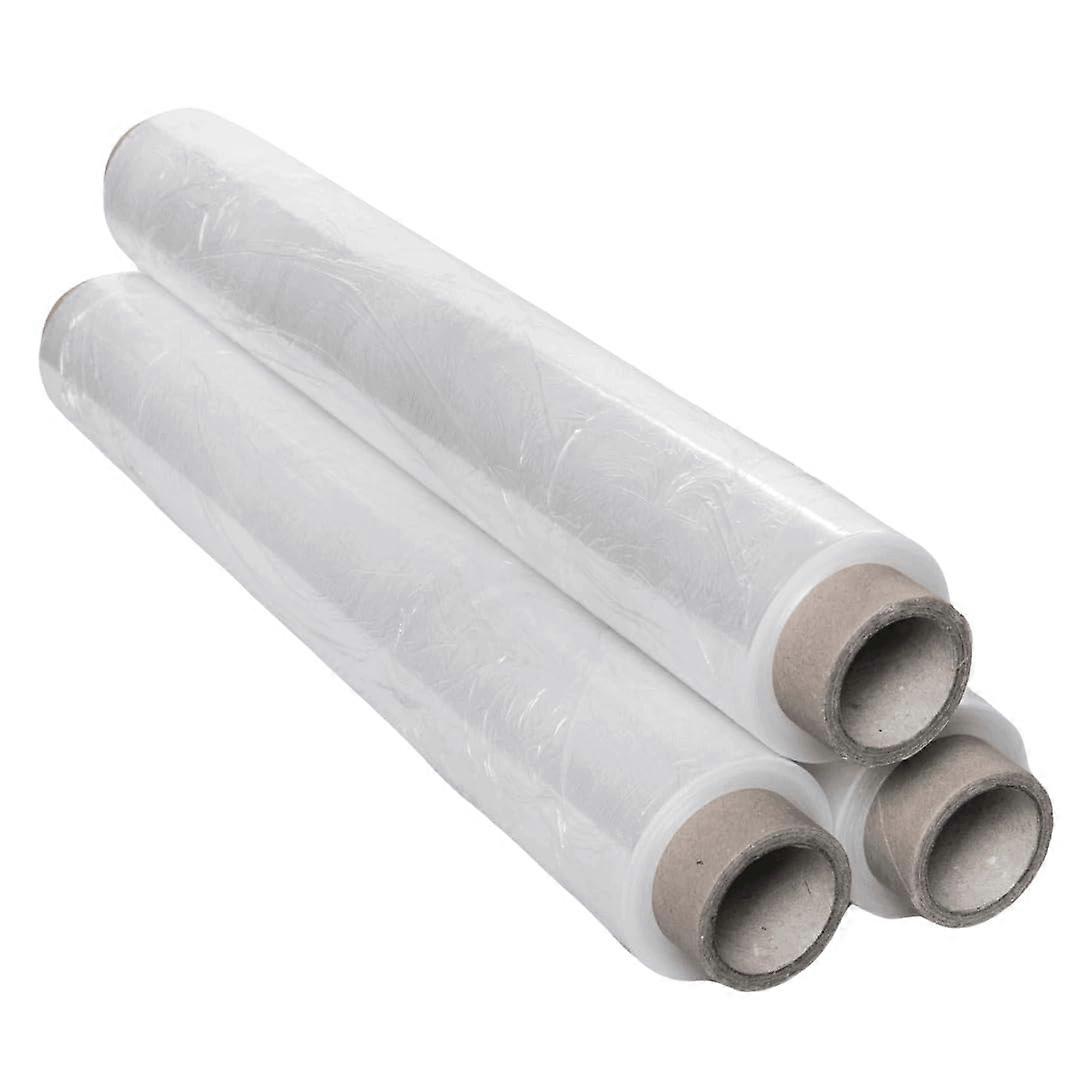 Cling Film Transparent Polyethylene 300m x 45cm - 4 Large Tear-Resistant Rolls for Kitchen Use