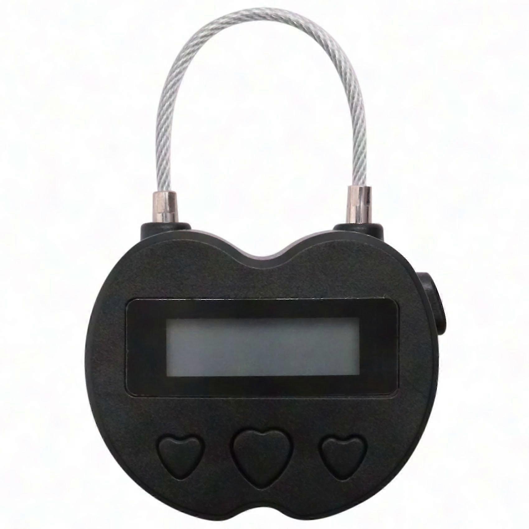 Smart Time Lock LCD Display USB Rechargeable Timer Padlock Electronic Travel Lock
