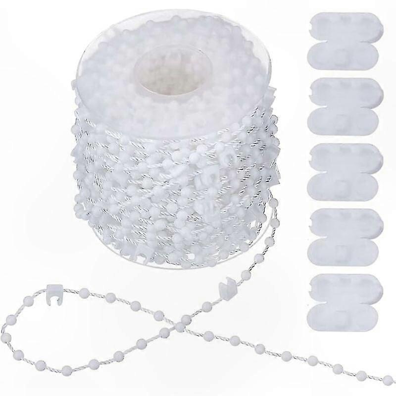 Vertical Blind Chain 20m with 5 Cord Connectors for 89mm Slats - Replacement Bottom Chain for Vertical Blinds Accessories