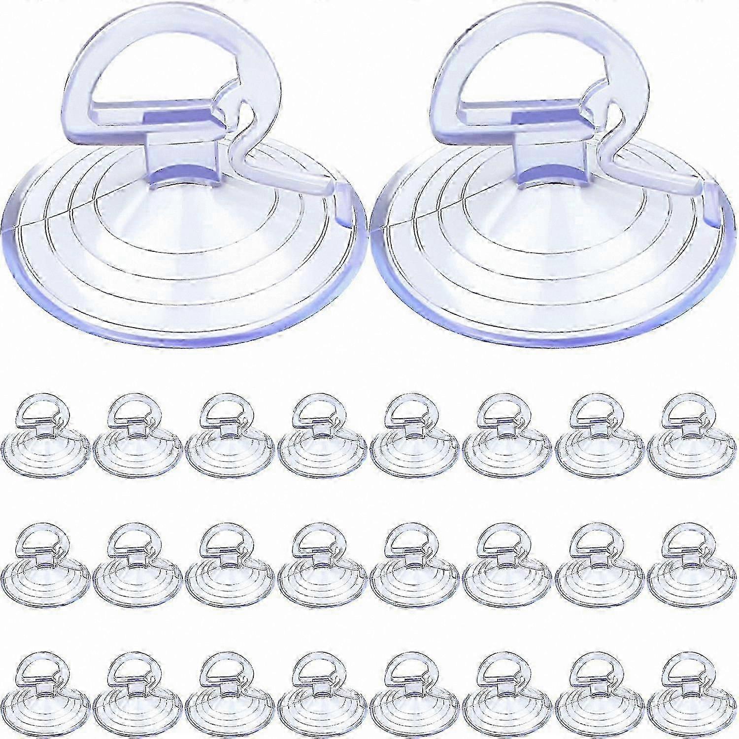 24-Pack Small PVC Suction Cups for Car Window Sunshade and Windshield Visor