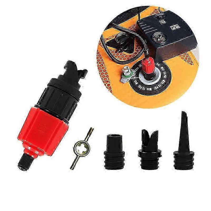 Inflatable Kayak Pump, Sup Air Inflation Valve Adapter and 4 Pcs Gas Mouthpiece for Inflatables