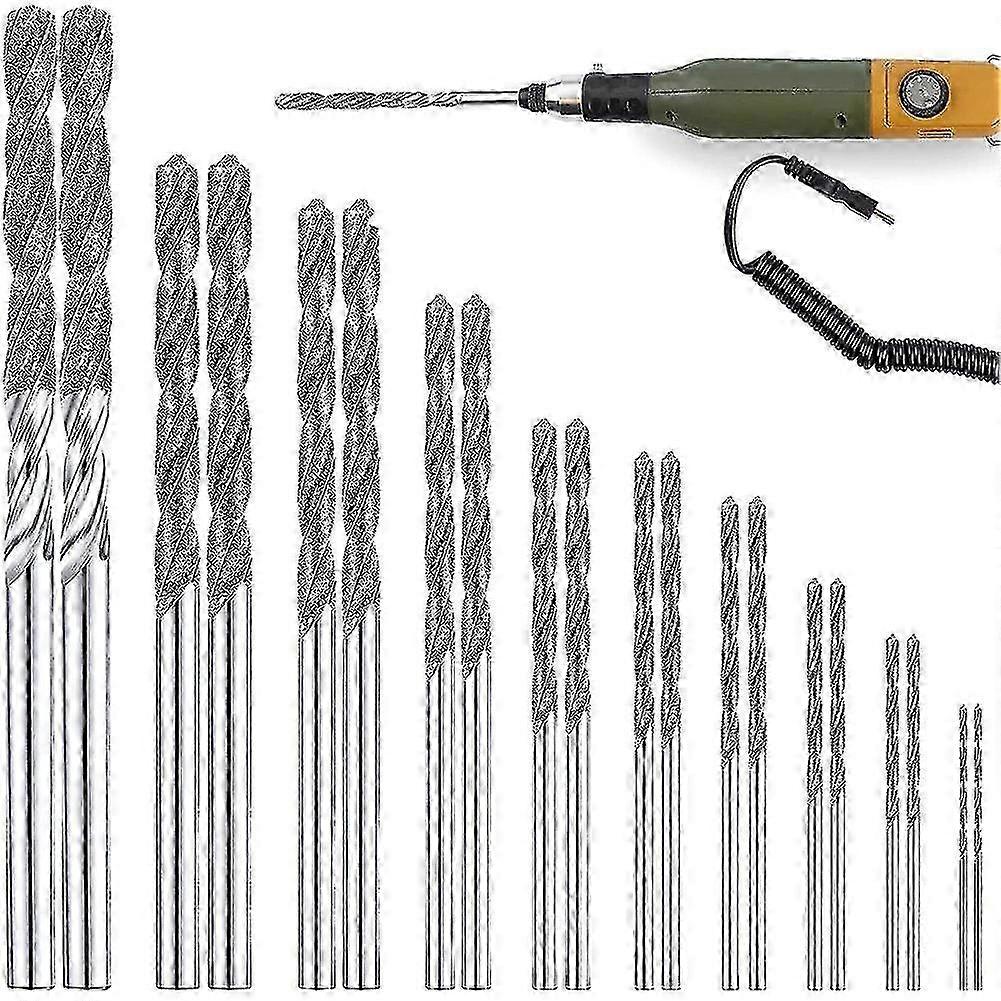 Durable Diamond-Coated Drill Bit Set for Stone, Marble, and Concrete Projects (20 Pieces)