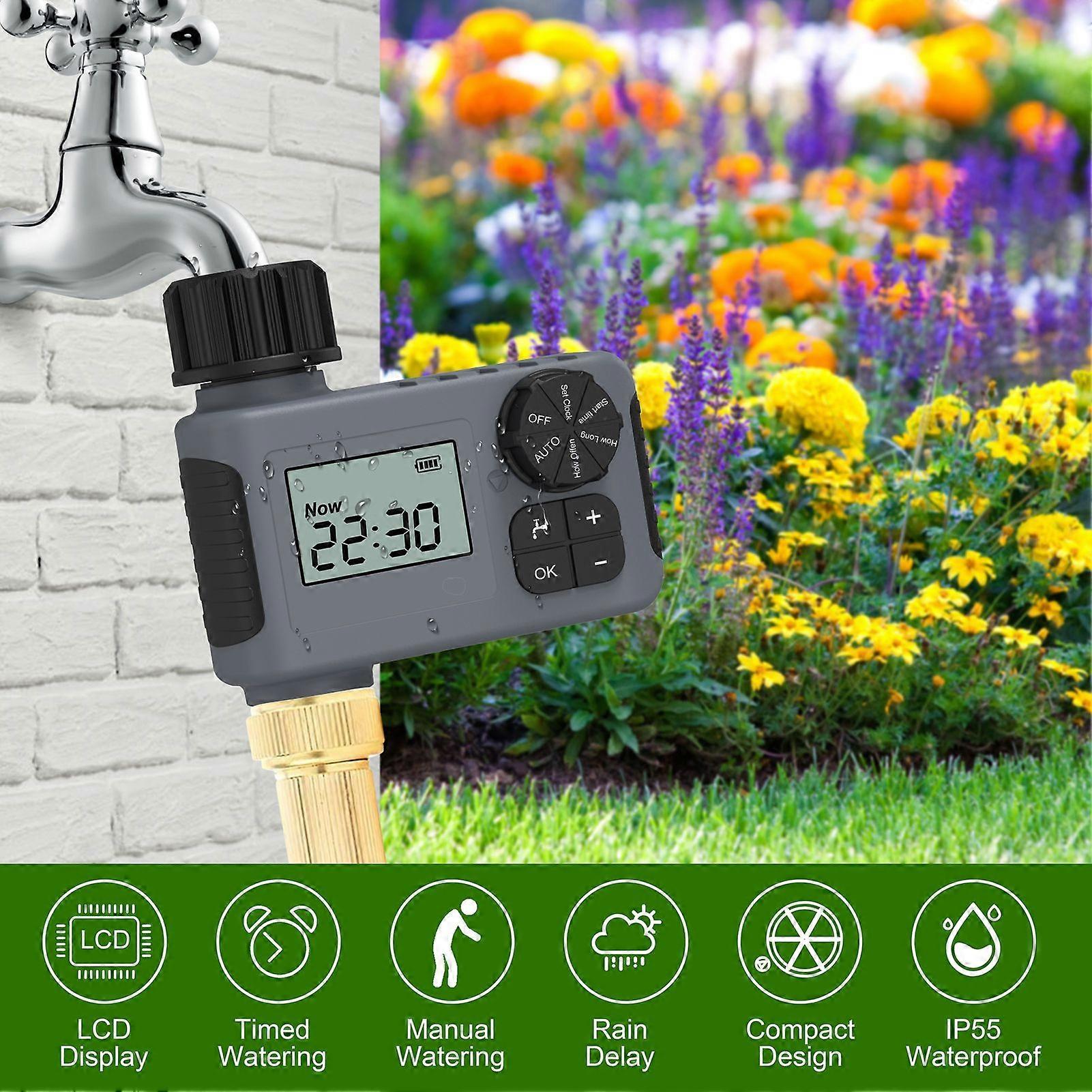 Gardening Water Timer Automatic Watering Device Garden Balcony Rain Sensing Control Intelligent Irrigation System Controller with Safety Lock