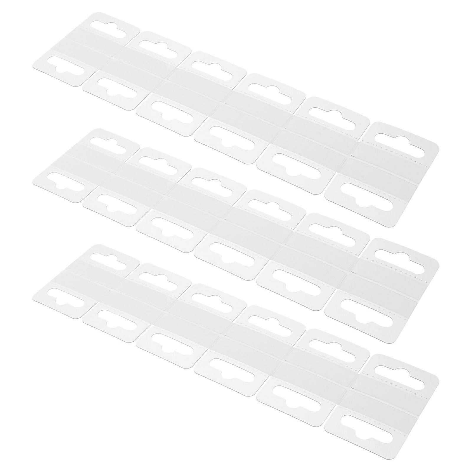 Linguette adesive trasparenti Schede di visualizzazione sospese per uso domestico Funzione di visualizzazione a colori assortiti in pvc 100Pack