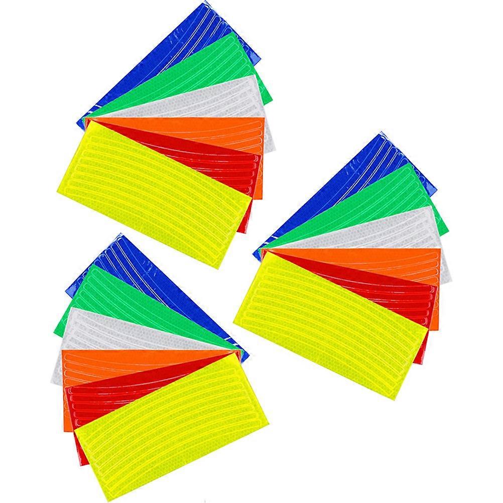 Reflective Car Rim Stickers for Decor Assorted Color Strong Waterproof 18pcs Glow in Dark Bike Wheel