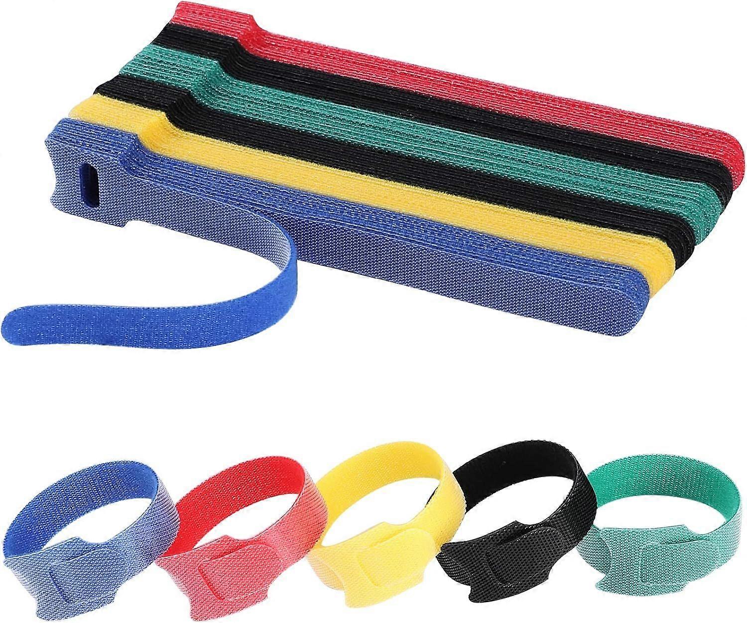 120PCS 6 Inch Cable Ties Reusable Multi-Purpose Wire Ties Cord Organizer Adjustable Cable Management 5 Colors