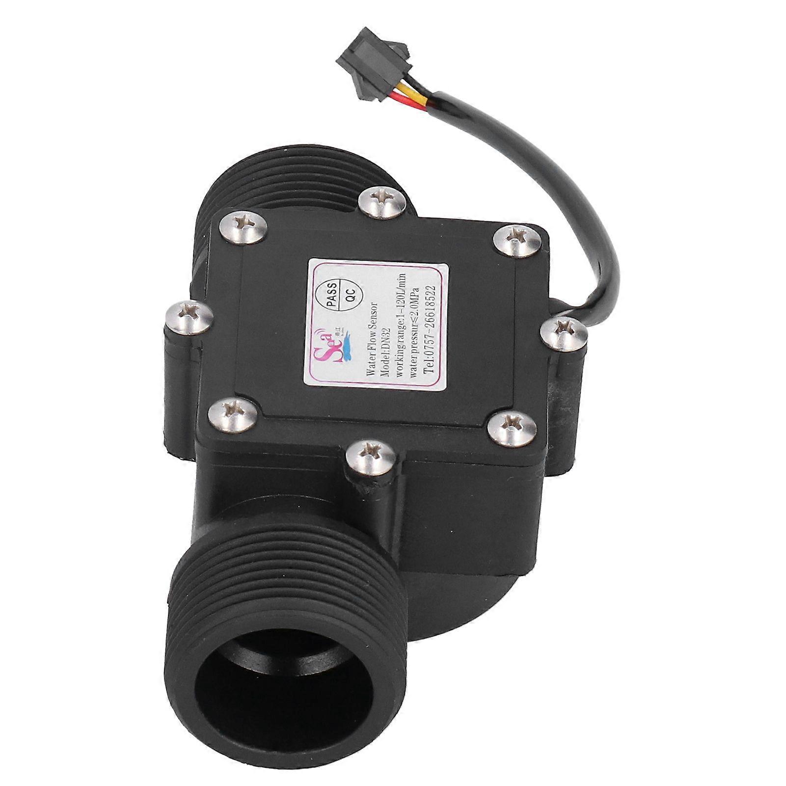 YFDN32 G1-1/4in Industrial Flow Meter Pipe Water Flowmeter Counter Hall Sensor DC324V