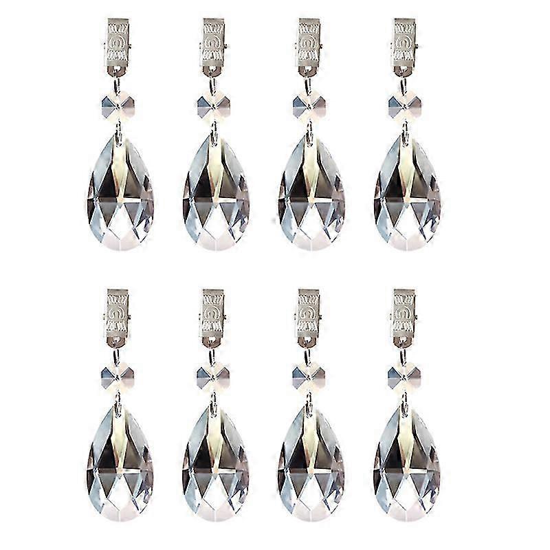 Heavy duty table weights 8pcs crystal pendants for securing tablecloths