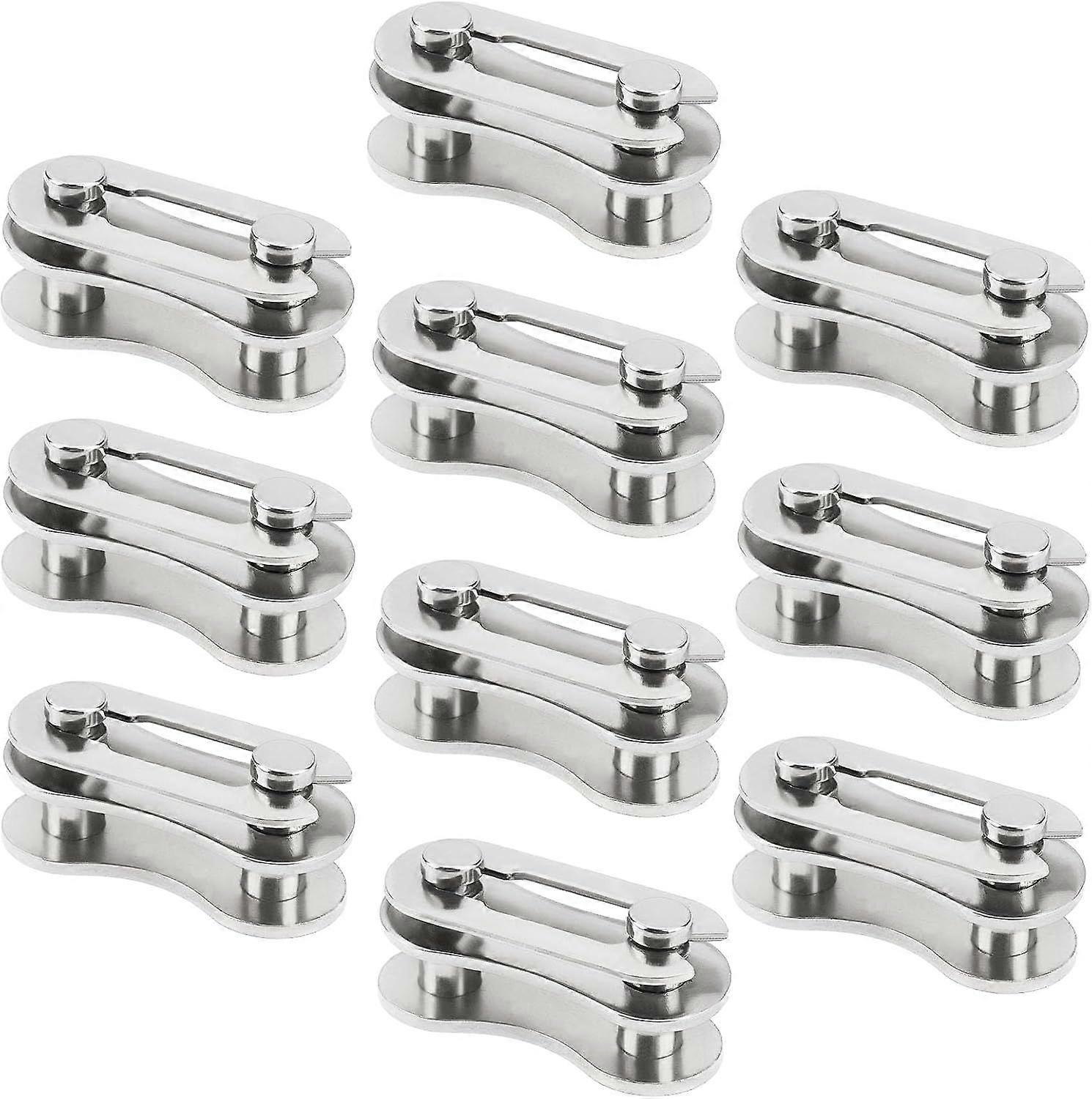 10 Sets Bicycle Chain Link Split Connector Pin Spacing 12.5mm Pin Diameter 3.5mm