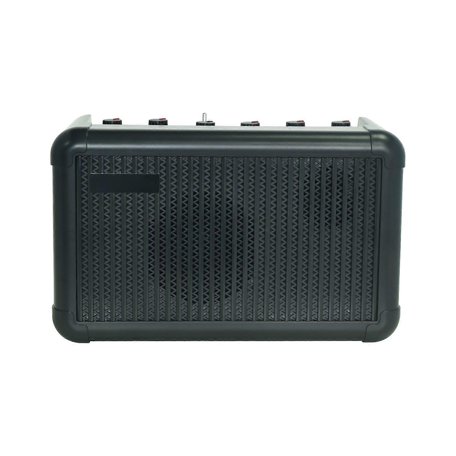 Rowin 15W Wireless BT Gitarrenverstärker 2200mAh Akku Schwarz/Rot