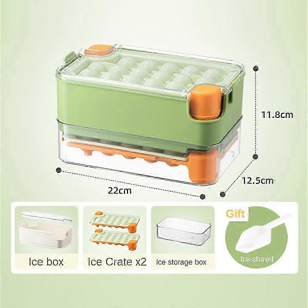 Press Type Ice Cube Tray With Storage Box Ice Cube Maker Ice Box Tray Ice Bucket Ice Mould for Beer Quick-freeze Kitchen Gadget