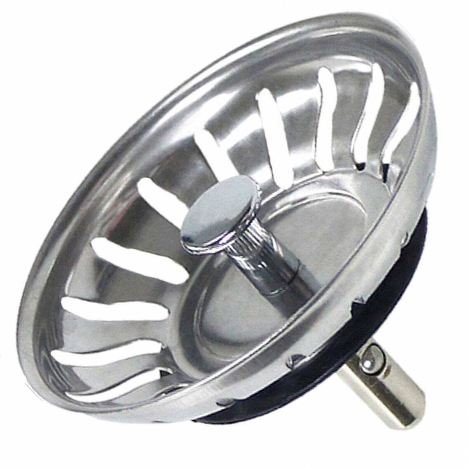 3.5" Offset Sink Strainer with 18 Drain Slots for Kitchen Use
