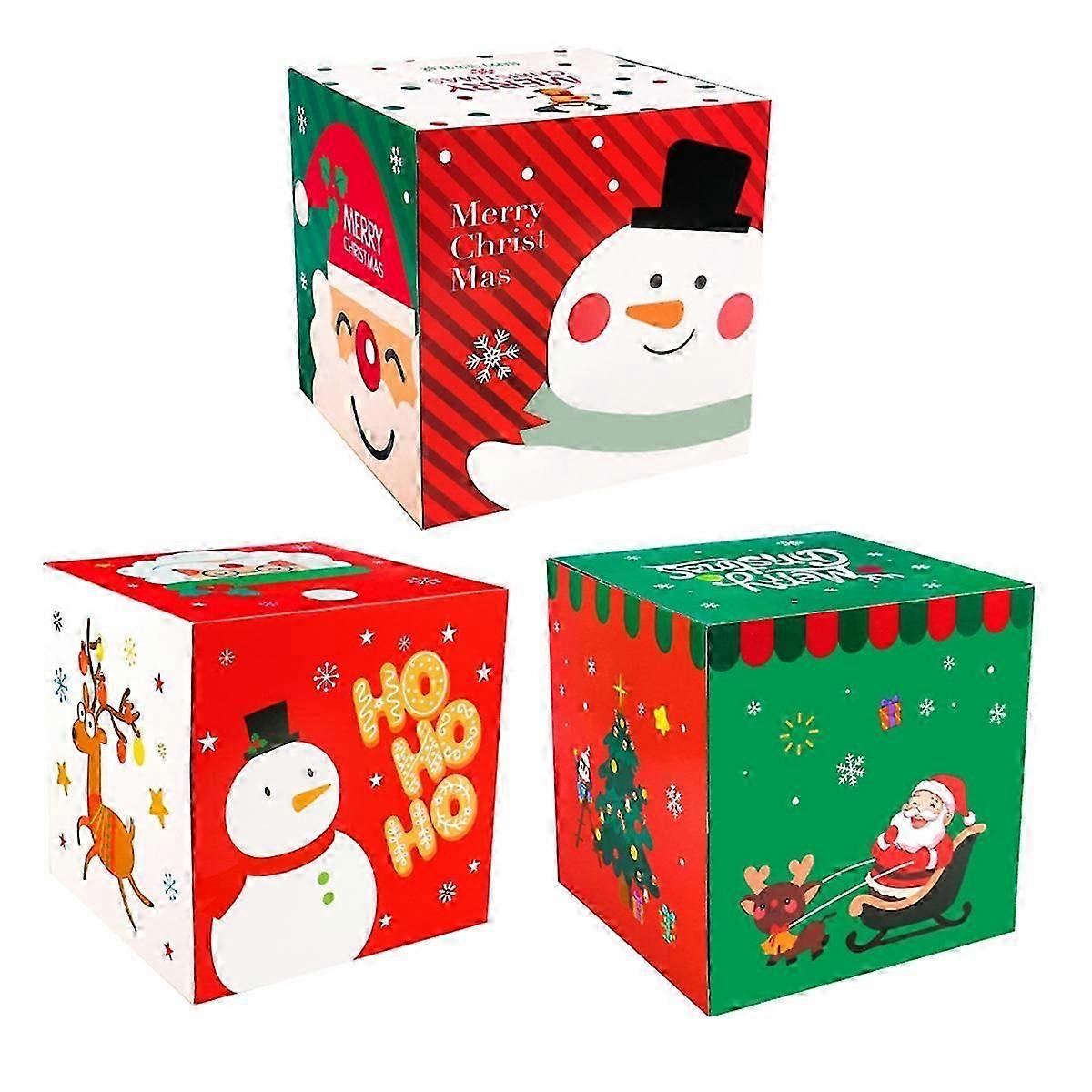 Christmas Candy Packaging Box with Lid Christmas