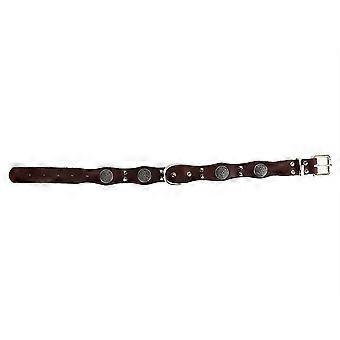 Adjustable Artificial Leather Pet Collar Spikes Neck Strap for Medium Large Size Dog (L)