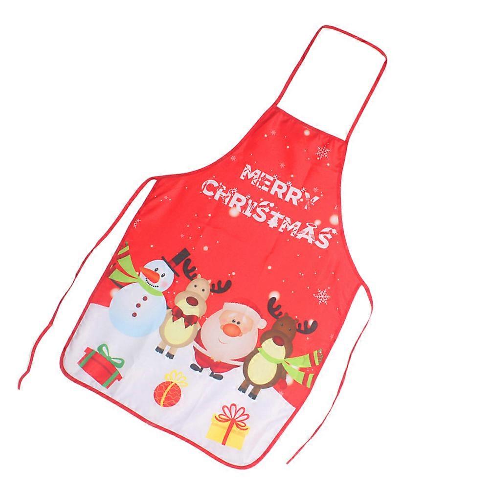 Decorative Aprons Christmas Theme Waiters Waitress Red 70 X 50 X 0.5 Cm Photo Prop 1Set