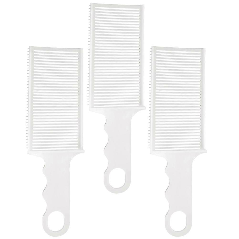 White ABS Hair Comb Set of 3 for Salon Use Lightweight and Durable Fine Tooth Comb for Hair Cutting