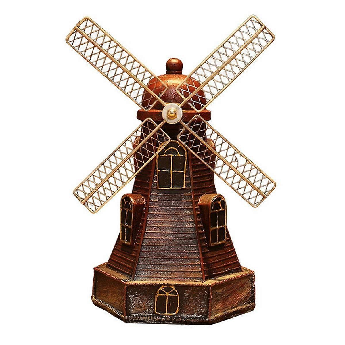Money Box Resin Piggy Bank Retro SavingBox Retro Saving Pot Windmill Crafts Netherlands Resin Craft