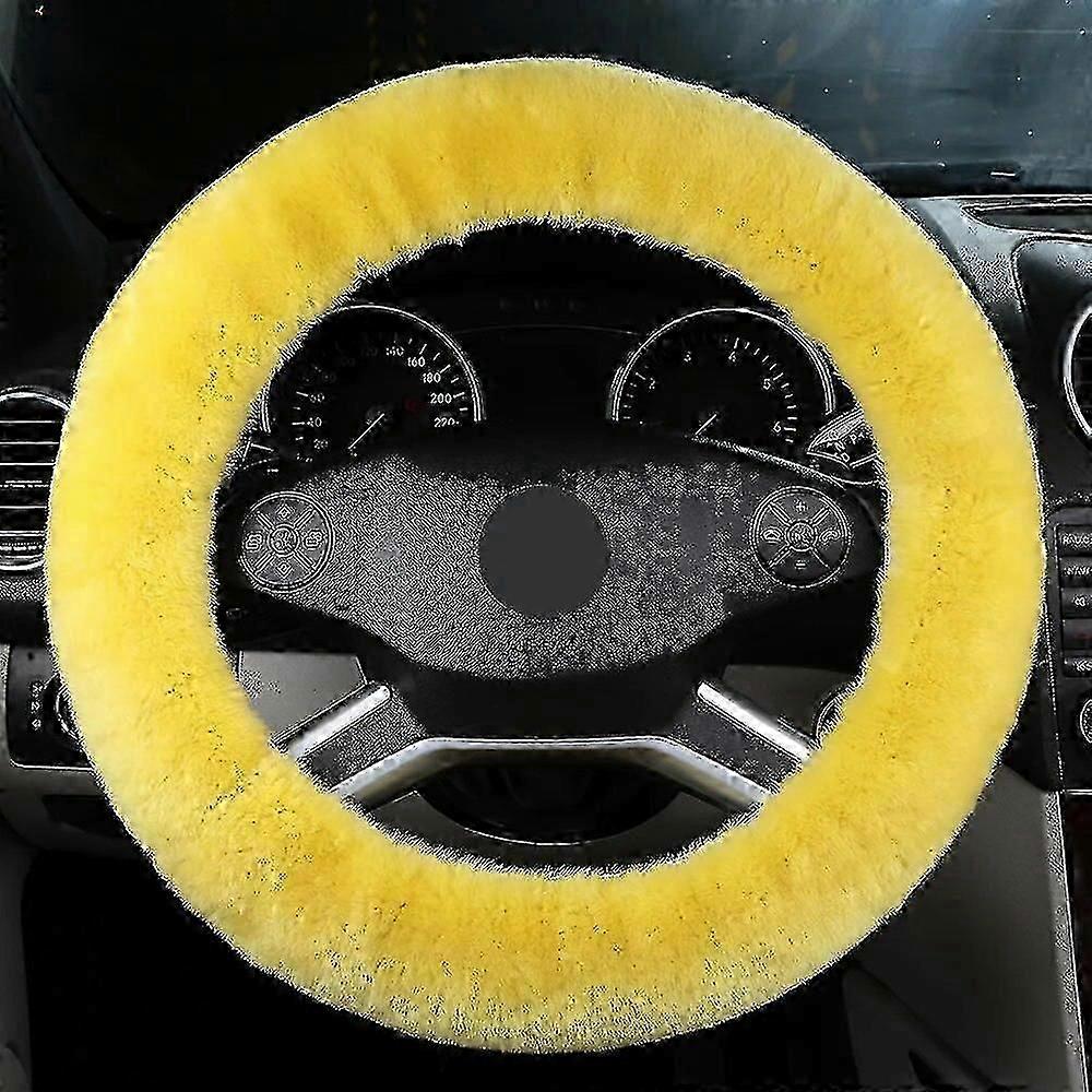 Neuseeländische Wolle Lenkradabdeckung Soft Warm Universal 38cm