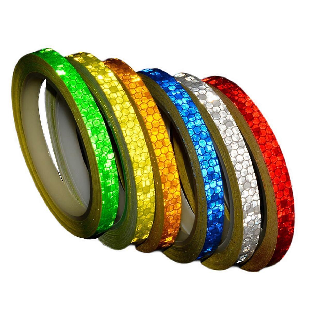 8m PVC Reflective Tape Bicycle Wheels Reflective Sticker Fluorescent