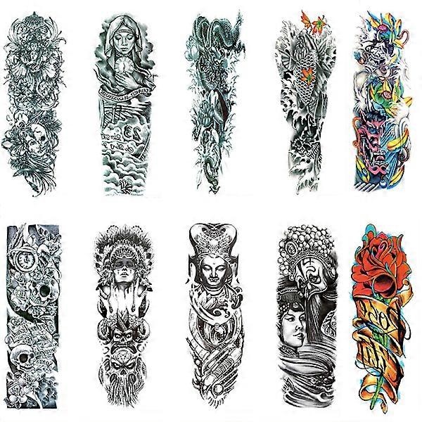 Temporary Tattoos Stickers - 10 Sheets Mixed Pack