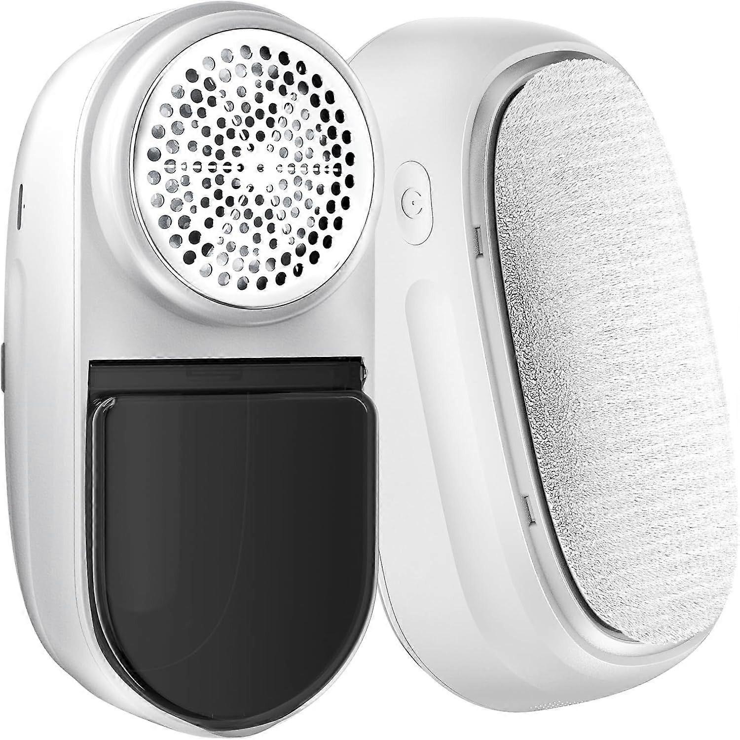 Fabric Shaver, 2600 mAh Rechargeable Lint Remover, Sweater Shaver with Lint Brush for Furniture, Clothes(white)