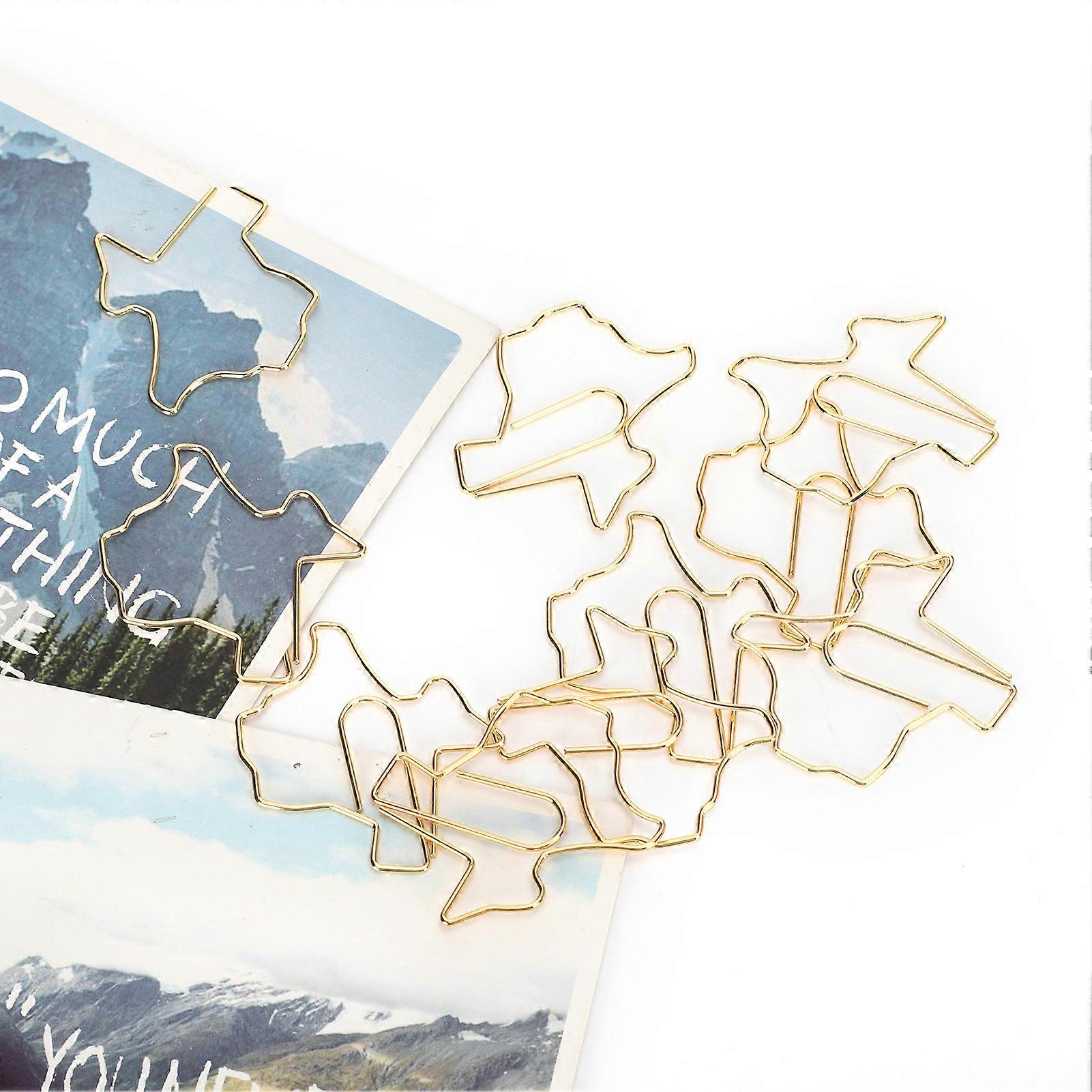 20Pcs Marking Paperclip Pigeon Shaped Metal Decoration Document Classification Supplies