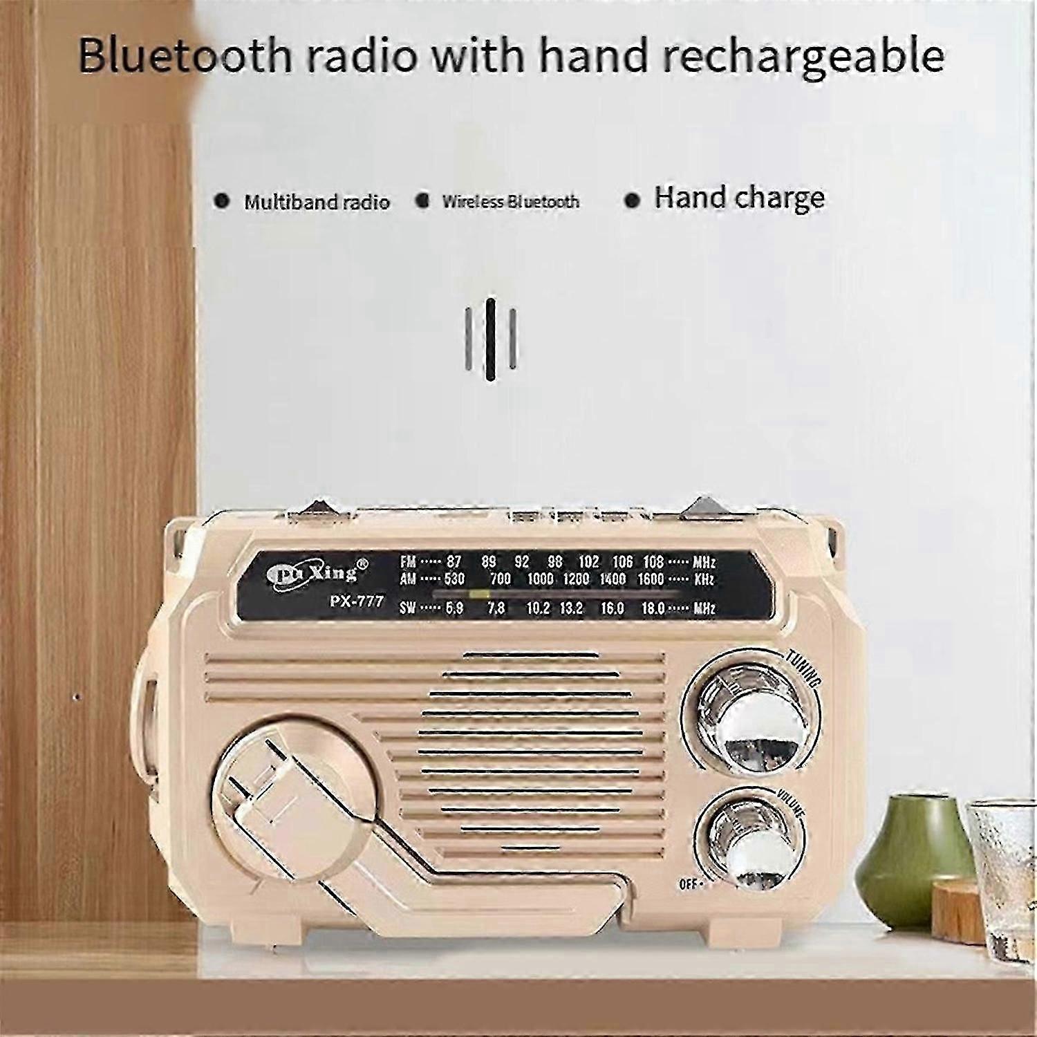 FM AM SW راديو شحن الطاقة الشمسية أجهزة راديو الطوارئ استقبال كرنك يدوي بلوتوث 5.2 دعم TF USB Rand