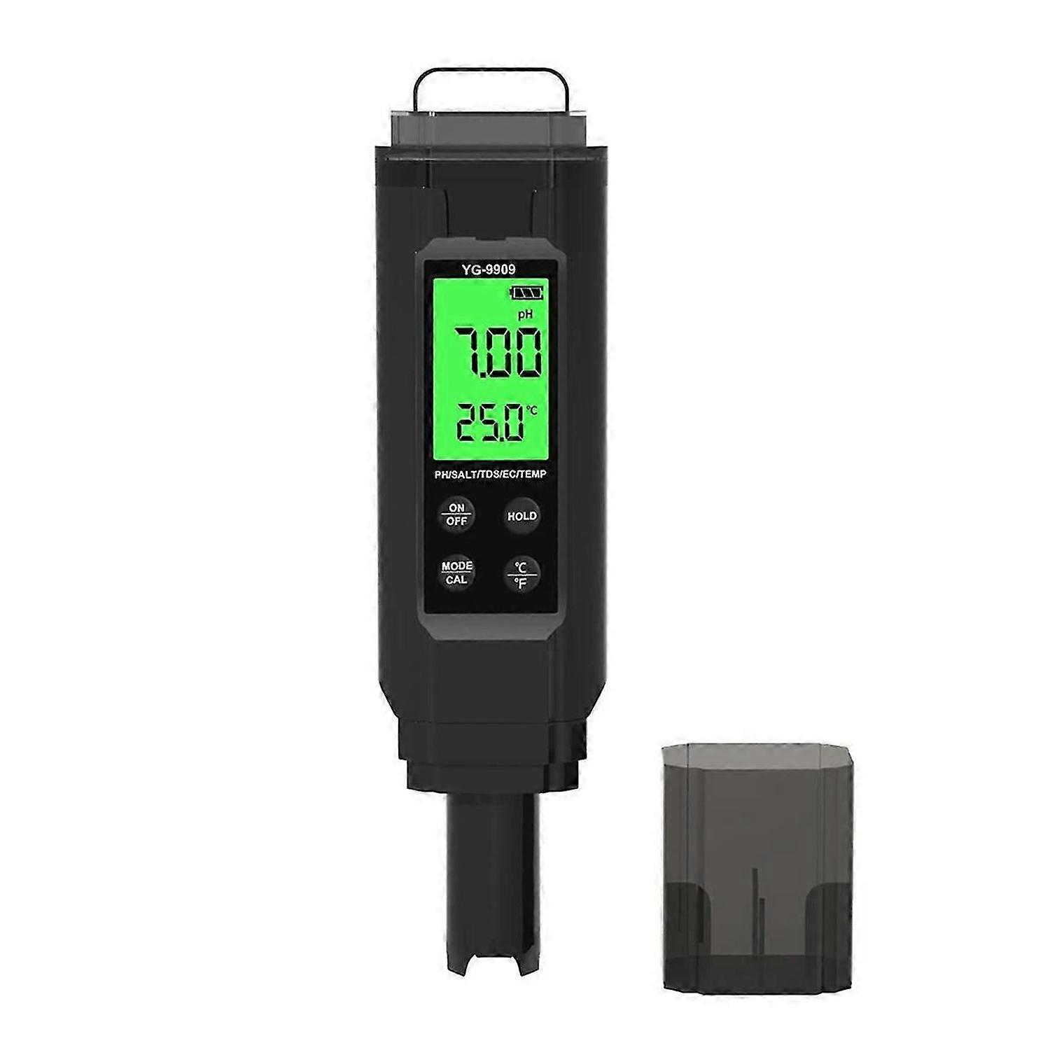 Portable Water Quality Tester 5-in-1 Fish Tank PH Meter TDS Test Pen