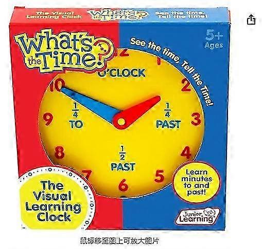 2025 Clock - Manual Visual Learning Clock Learn Minutes and Past, No Batteries, Educational Toy, Ages 5+