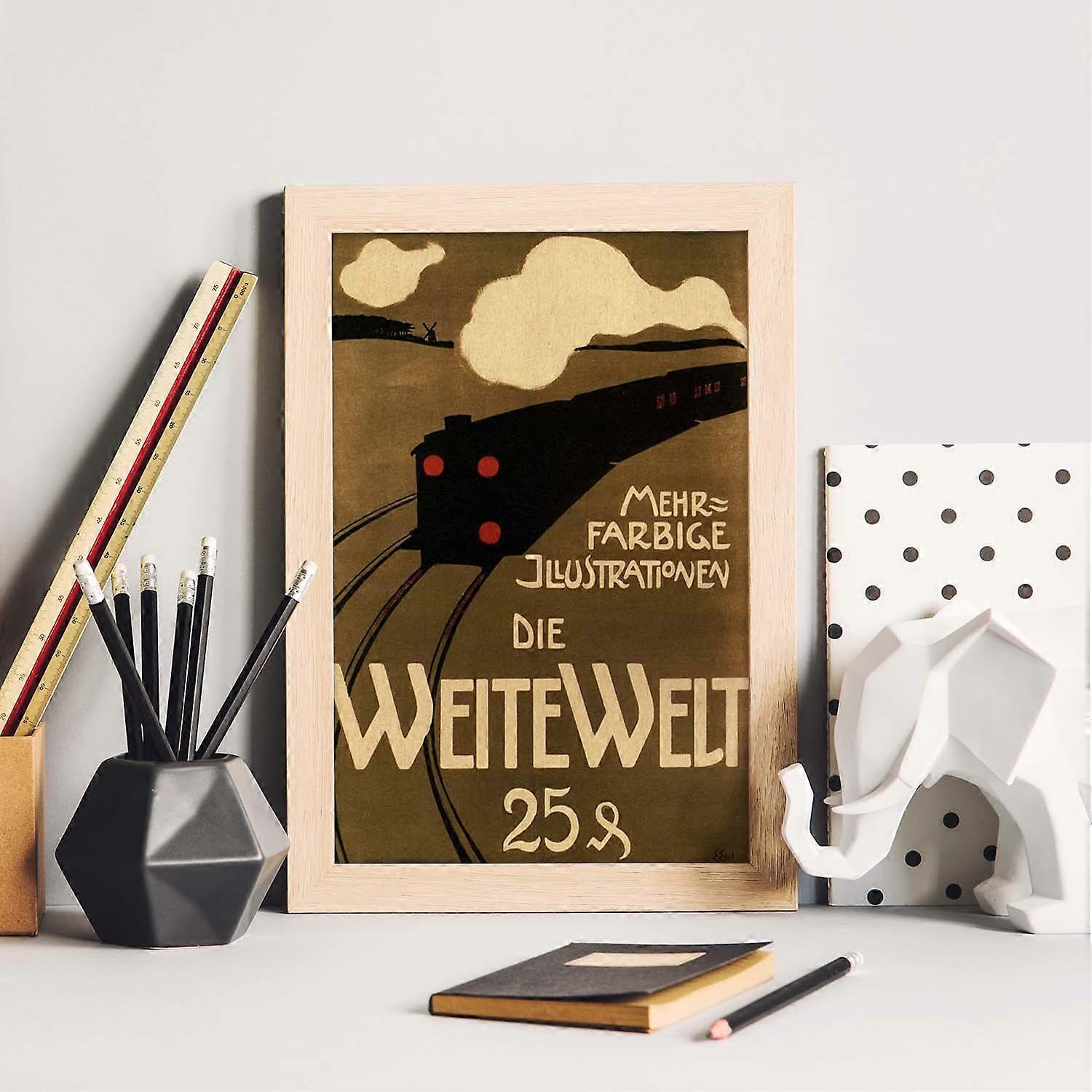 Impression de train allemand vintage