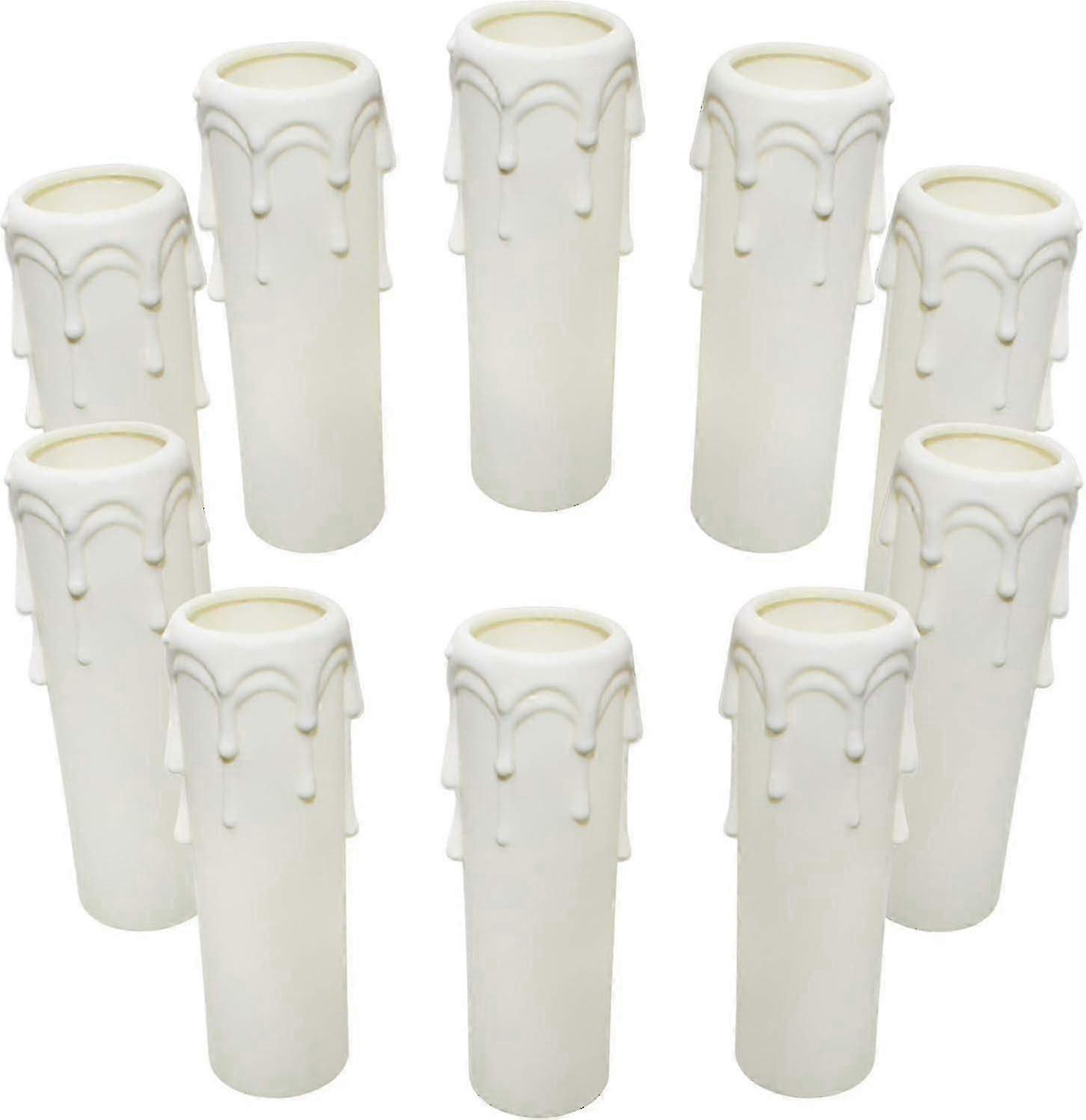 10 db gyertya csepegtető hüvely 30 mm x 100 mm fehér műanyag gyertyafedő csövek csillár fali lámpákhoz