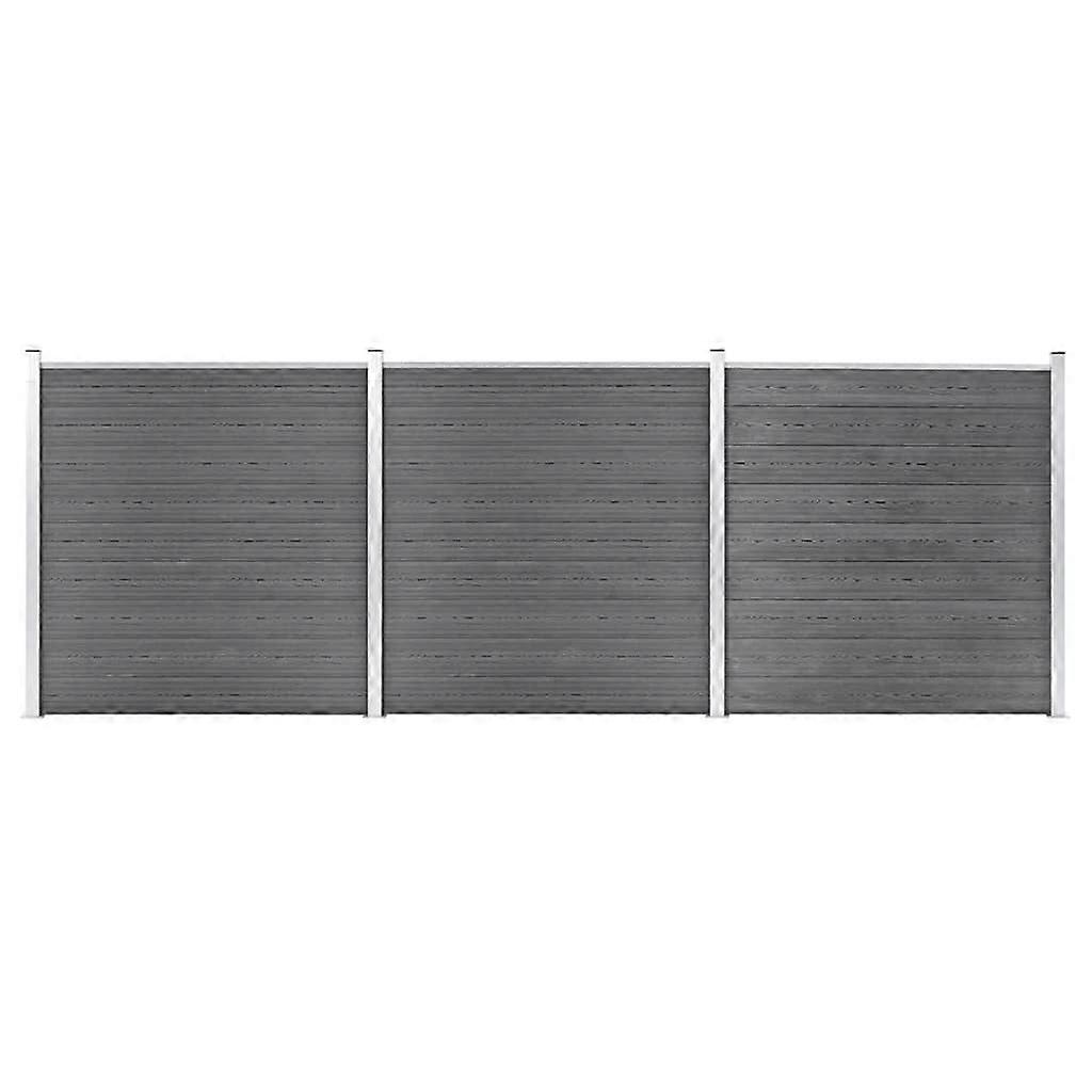Gartenzaun WPC 526x186 cm Grau
