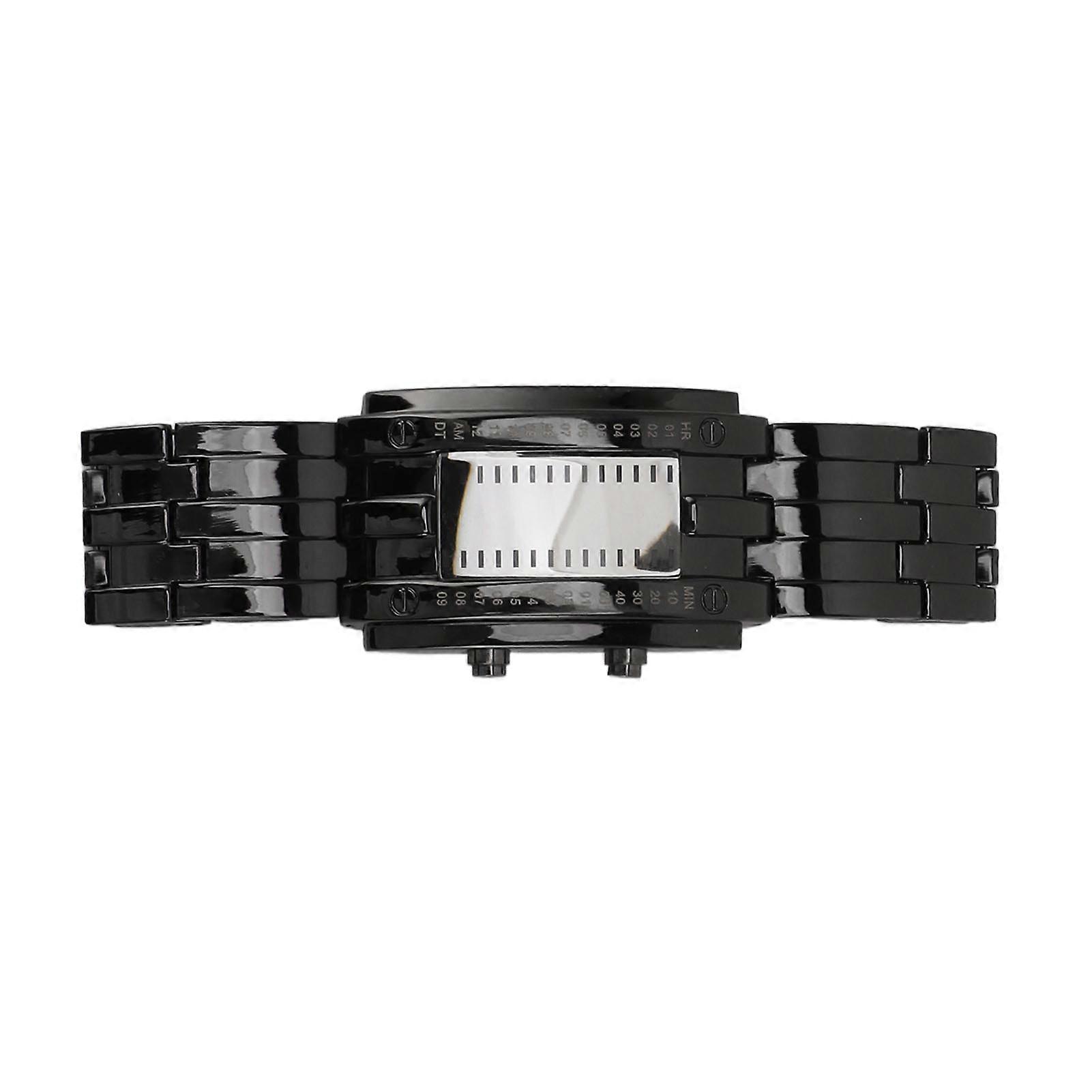 Dual Line Blue LED Alloy Binary Wrist Watch for Students, 150mAh Battery