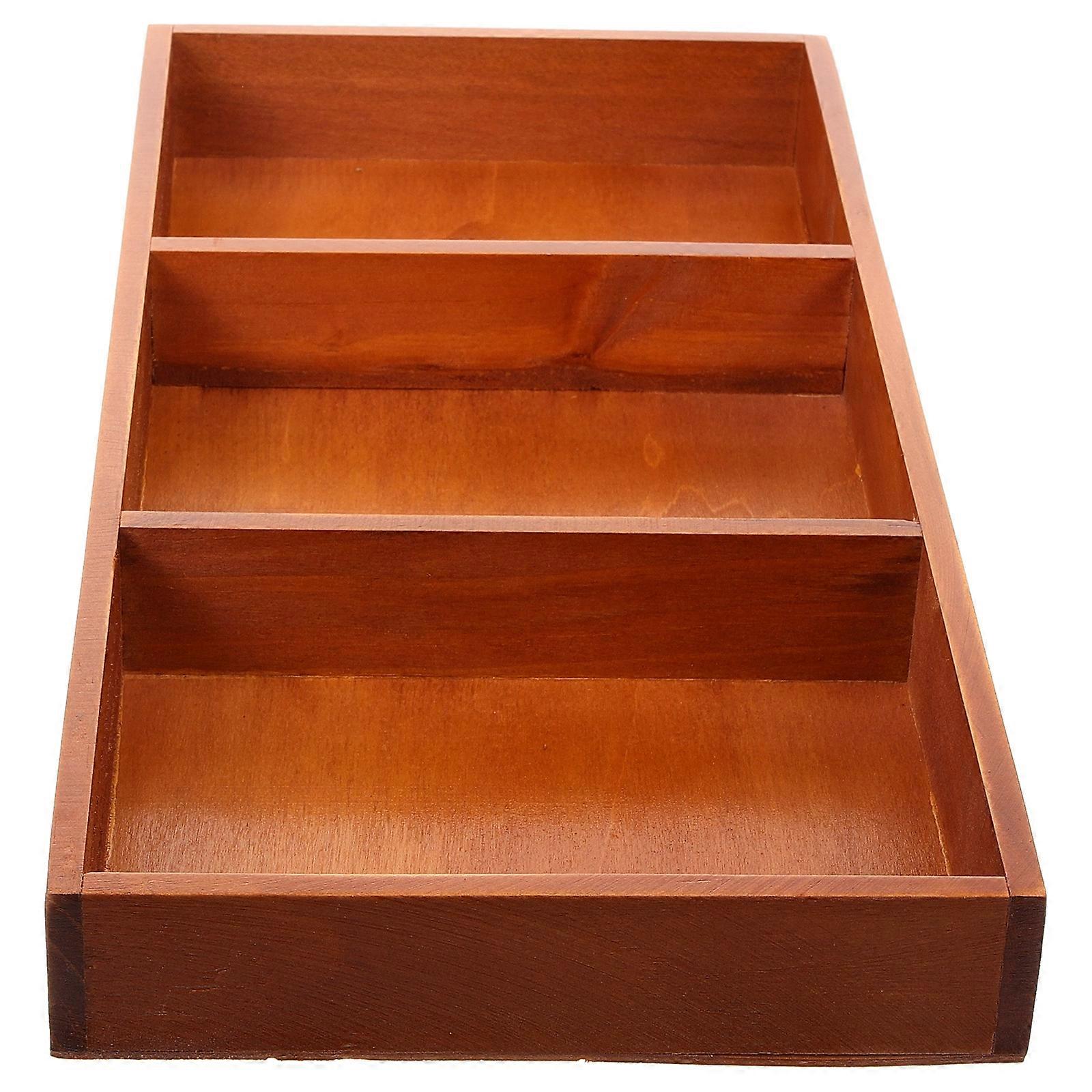Wooden Planter Boxes Rectangle Planter Pot for Succulent Plants 4Pcs Set
