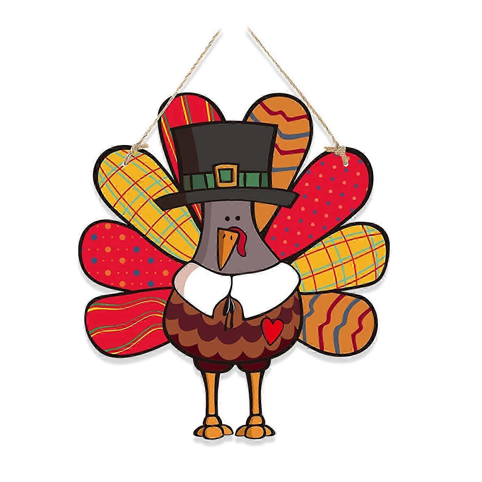 Elegant Thanksgiving Door Hanger Durable Thanksgiving Wreath with Turkey For Front Door Or Indoor Festivities