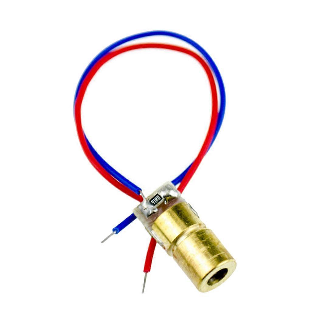 6mm for Red Dot Diode Adjustable for Red Copper Head Module Woodworking Measuring Tool Parts, 5pcs, 5V