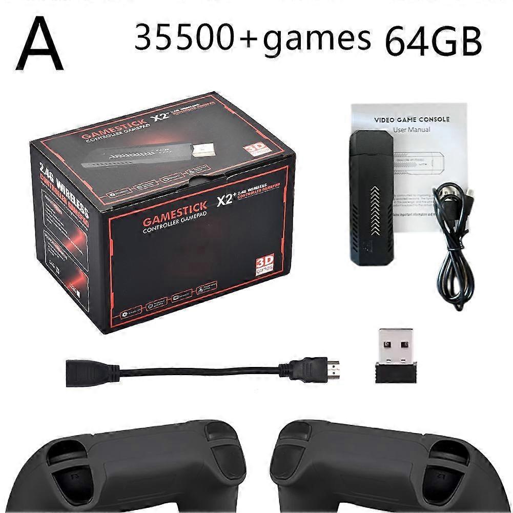 /X2 Plus 4K Game Stick HD Video Game Console 256G Builtin 58000 3D Games